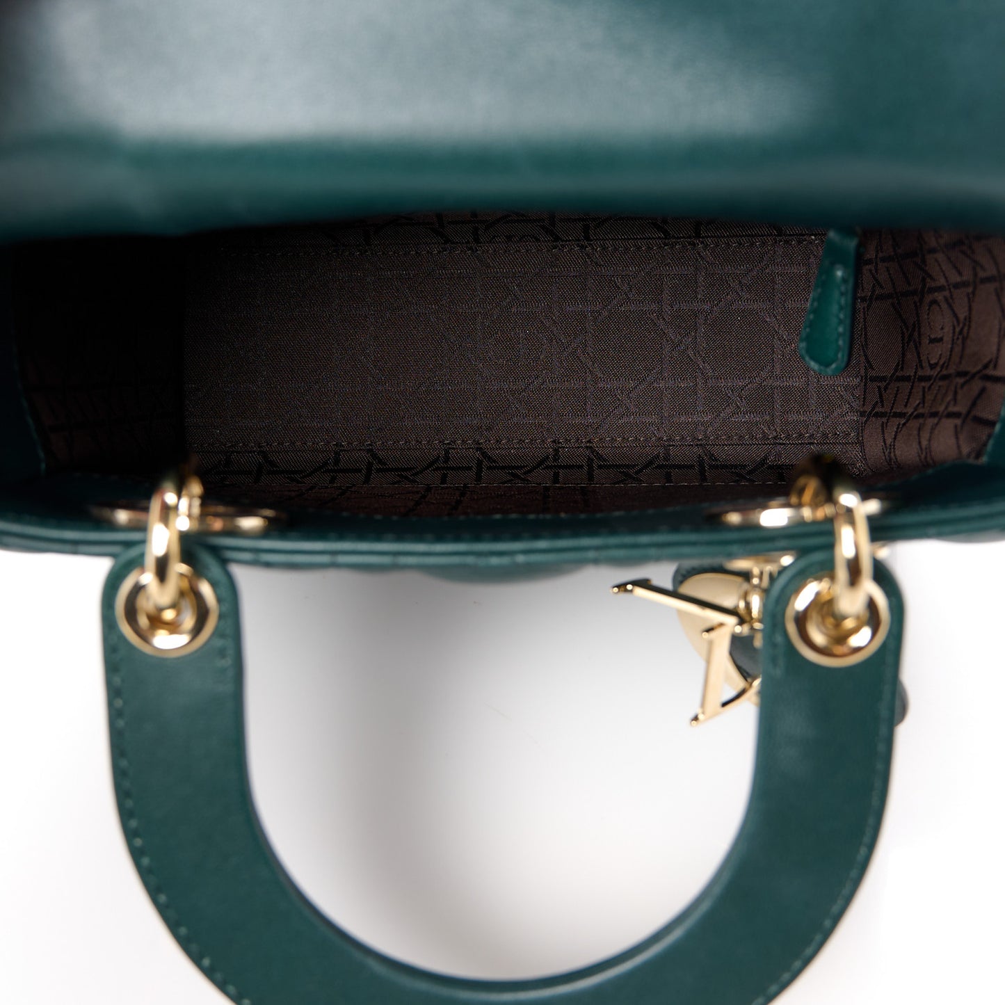 Lambskin Cannage Small My ABCDior Lady Dior Dark Green