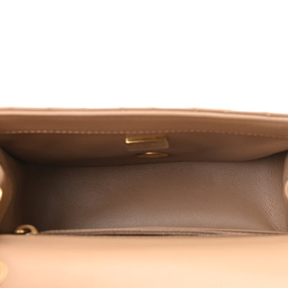 Chanel Lambskin Quilted Mini Pearl Crush Flap Dark Beige 5 of 11