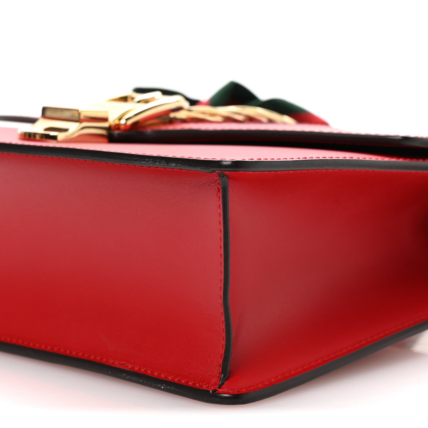 Gucci Calfskin Small Sylvie Shoulder Bag Hibiscus Red 10 of 10