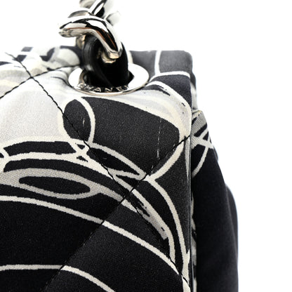 Chanel Satin Quilted Medium Kaleidoscope Flap Black White 13 of 14