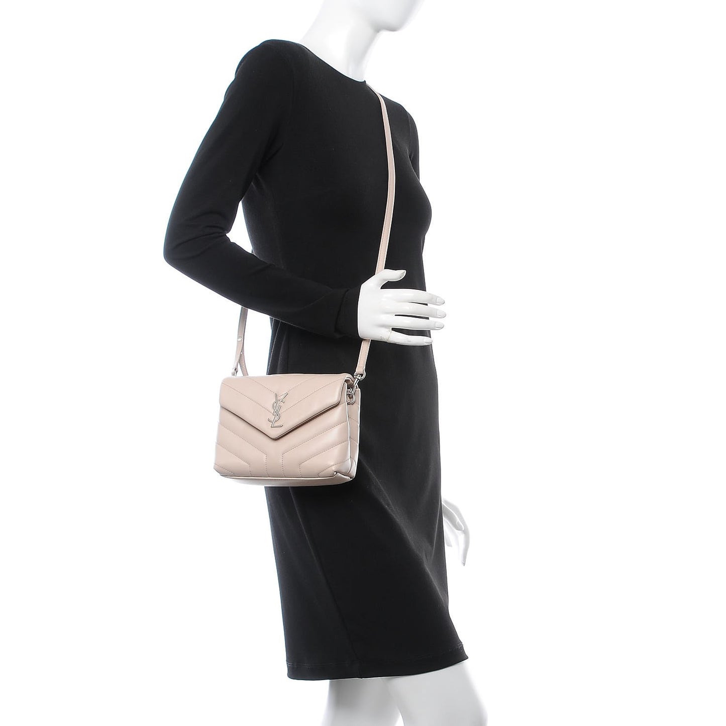 Calfskin Y Quilted Monogram Toy Loulou Crossbody Bag Marble Pink