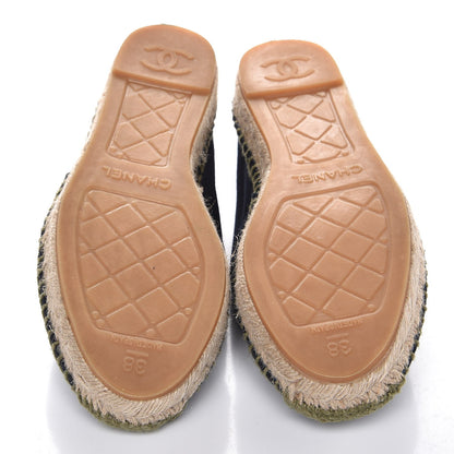 Chanel Fabric CC Espadrilles 38 Blue Green 5 of 12