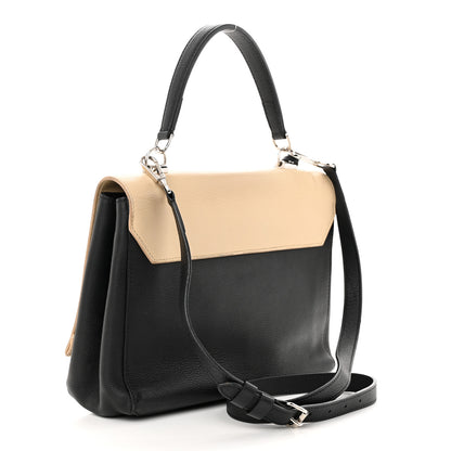Louis Vuitton Soft Calfskin Lockme II Top Handle Vanille Black 3 of 15