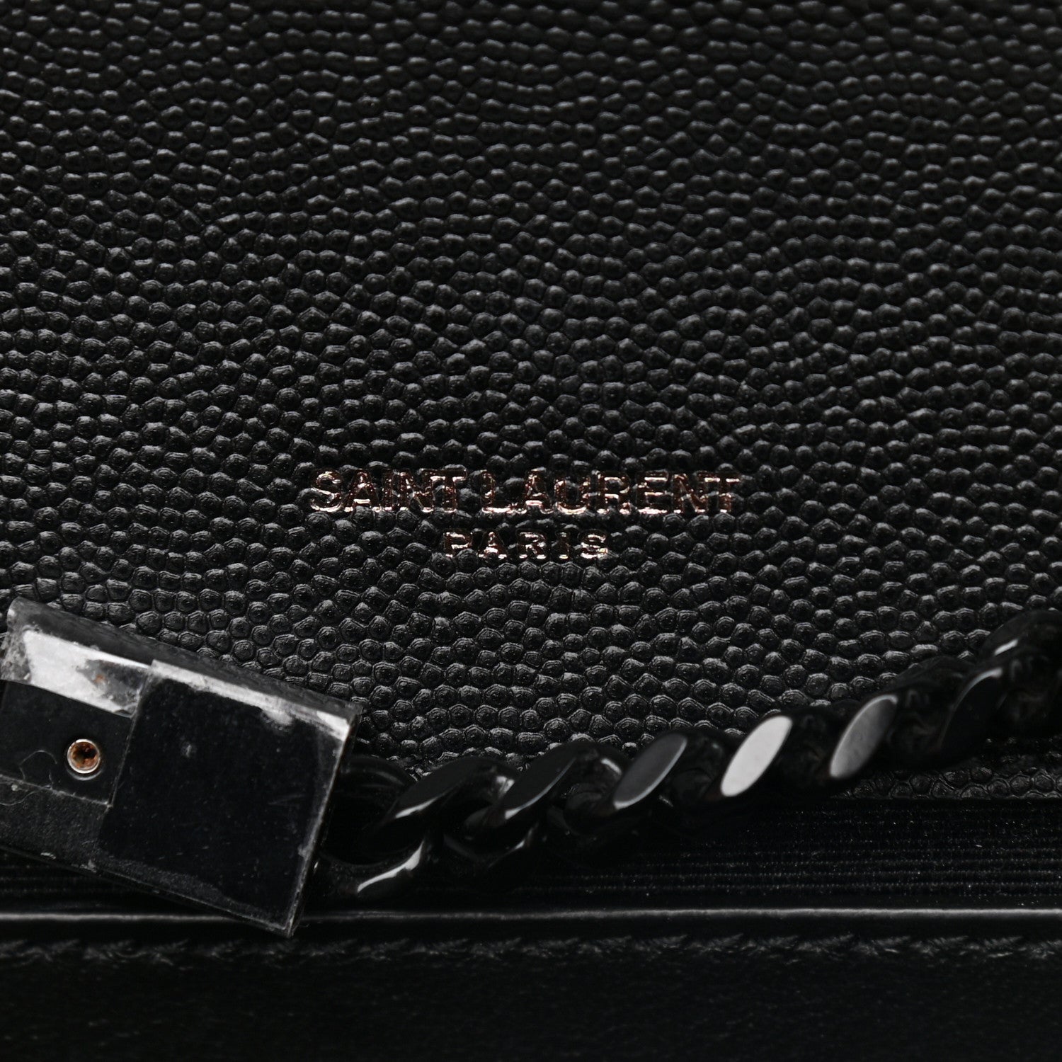 Saint Laurent Grain De Poudre Small Monogram Kate Satchel Black 11 of 13