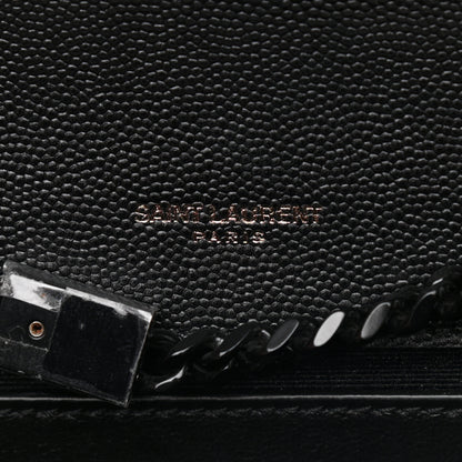 Saint Laurent Grain De Poudre Small Monogram Kate Satchel Black 11 of 13