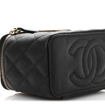 Chanel Caviar Quilted Small Vanity Case With Chain Black 9 of 13