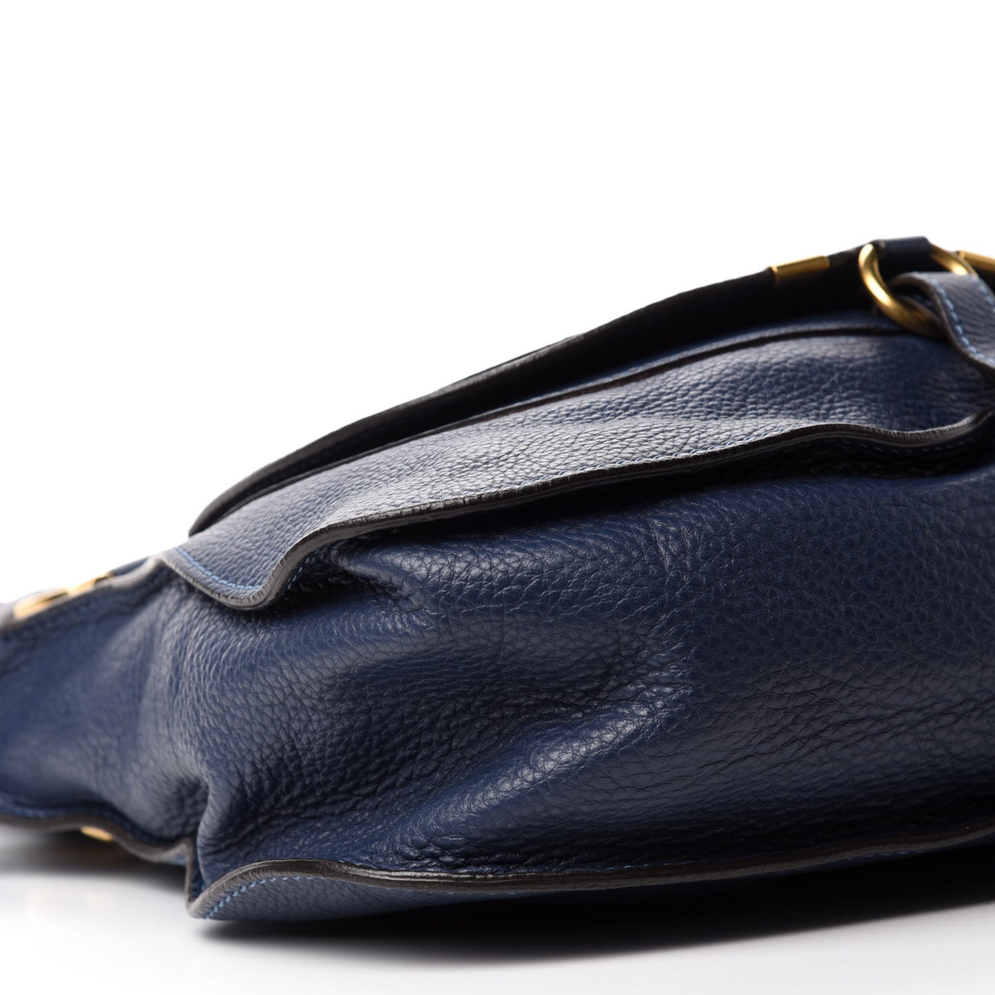 Calfskin Medium Marcie Satchel Royal Navy