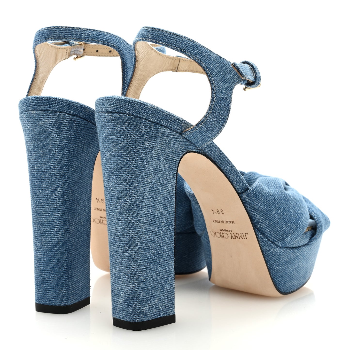 Denim Heloise Platform Sandals 39.5 Blue