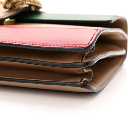 Gucci Calfskin Bamboo Web Medium Dionysus Top Handle Bag Camelia Bright Evergreen Hibiscus Red 11 of 15