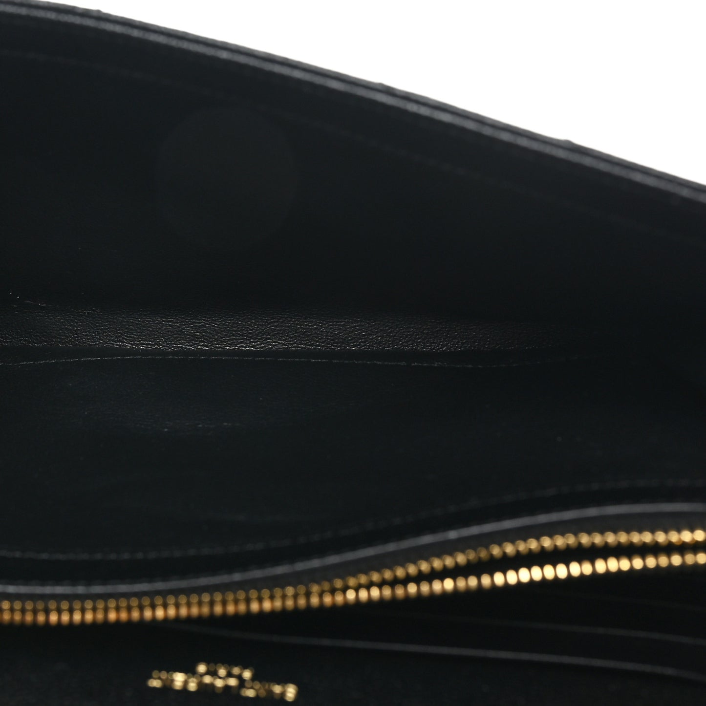 Grain De Poudre Matelasse Chevron Monogram Chain Wallet Black