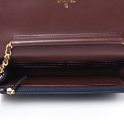 Chanel Felt Quilted Paris-Hamburg Charms Wallet On Chain WOC Dark Navy 5 of 9