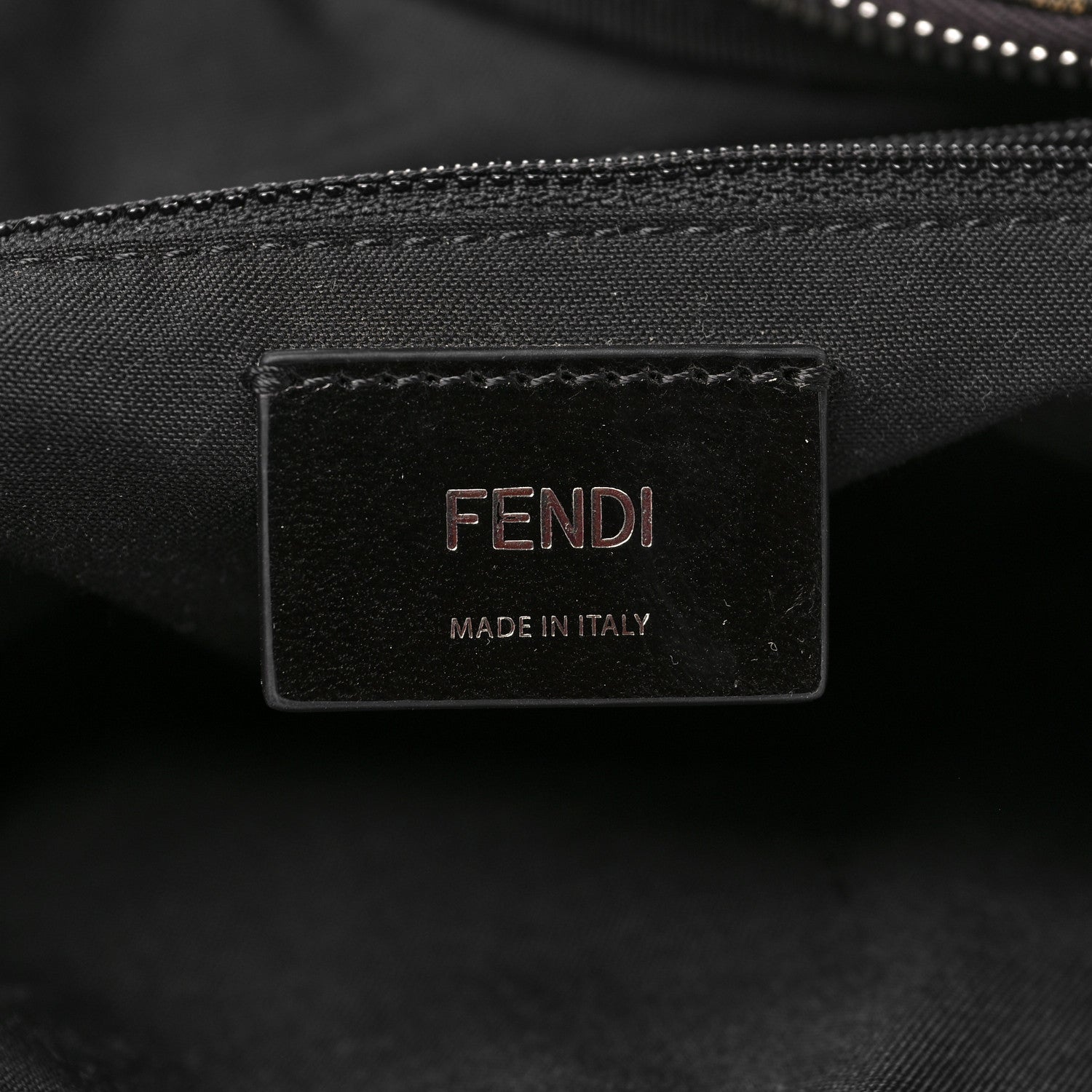 Fendi X SARAH COLEMAN Fabric Jacquard Vitello Century Matte FF Vertigo Kids Belt Bag Moro Black 6 of 9