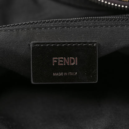 Fendi X SARAH COLEMAN Fabric Jacquard Vitello Century Matte FF Vertigo Kids Belt Bag Moro Black 6 of 9