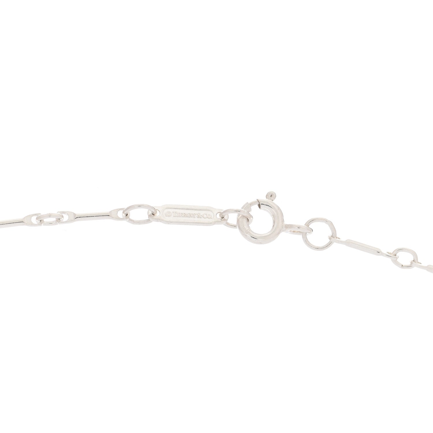 Tiffany Sterling Silver Ziegfeld Bar Chain Necklace 4 of 6