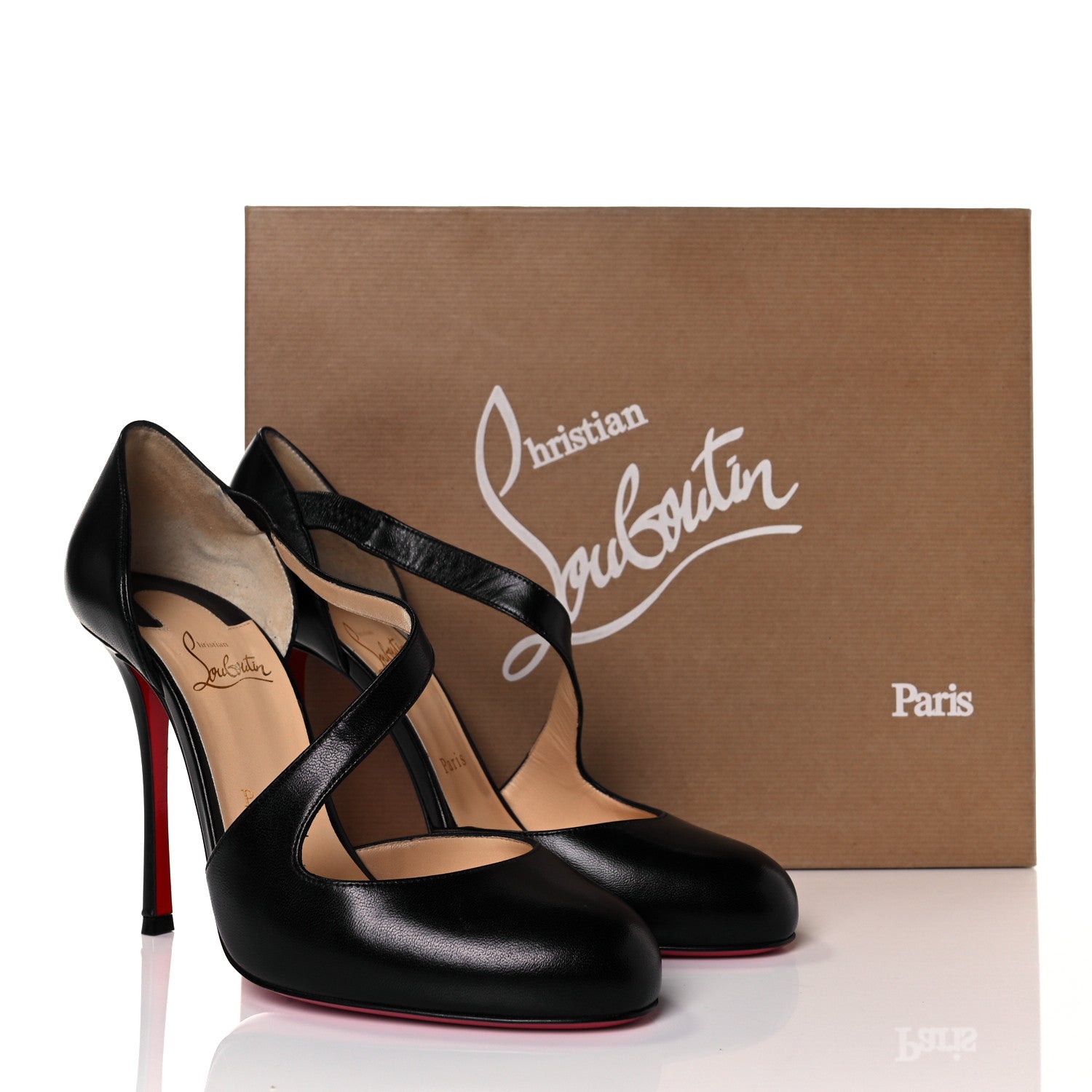 Christian Louboutin Shiny Nappa Decalcoco 100 Pumps 39.5 Black 9 of 9