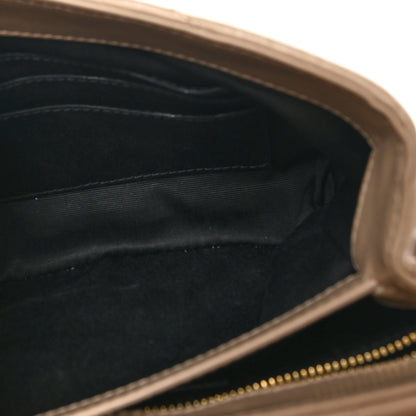 Saint Laurent Calfskin Y Quilted Monogram Toy Loulou Crossbody Bag Dark Beige 5 of 11