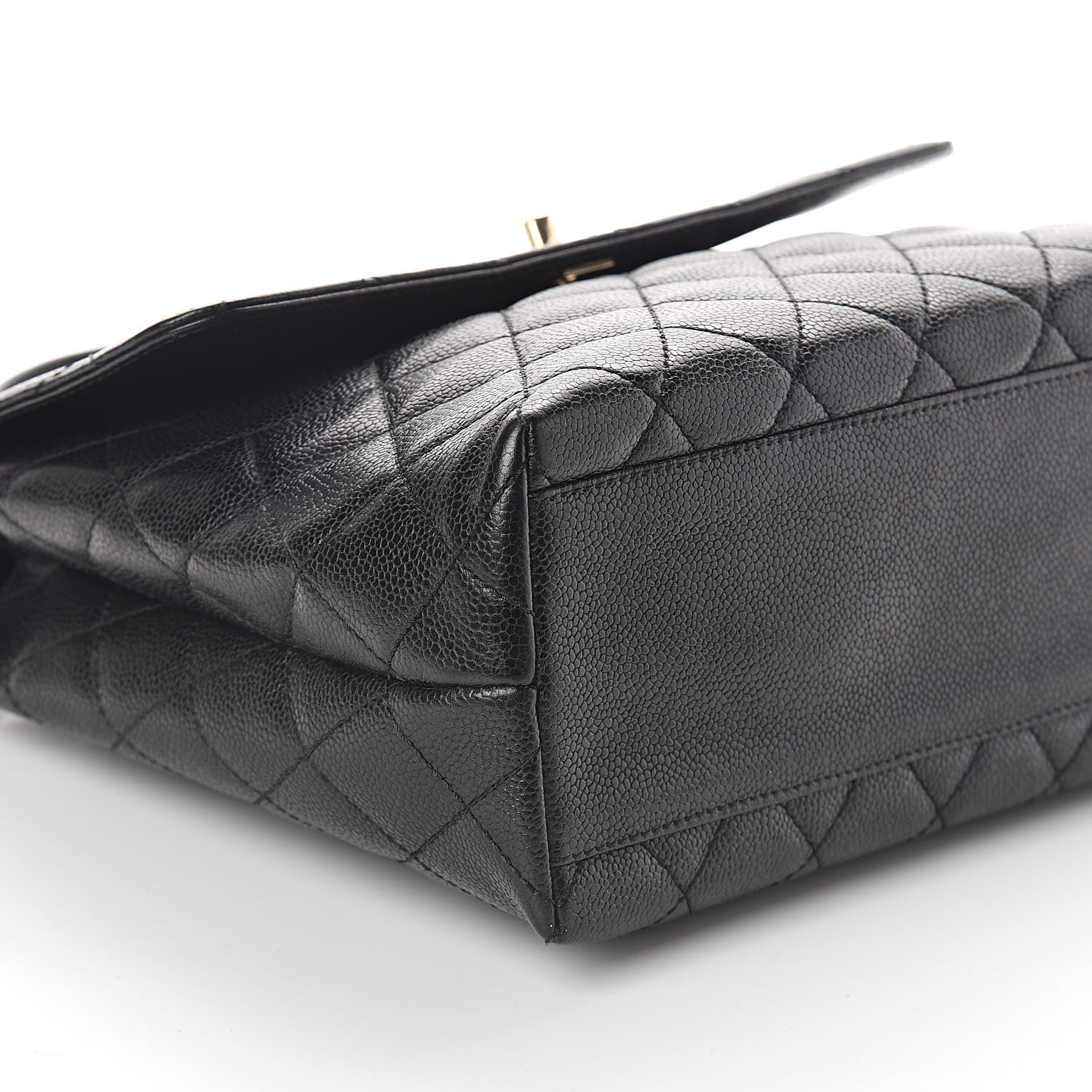 Chanel Caviar Quilted Jumbo Kelly Flap Black 9 of 10
