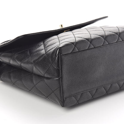 Chanel Caviar Quilted Jumbo Kelly Flap Black 9 of 10