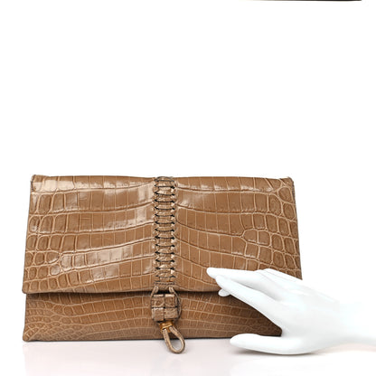 Salvatore Ferragamo Crocodile Clutch 2 of 10