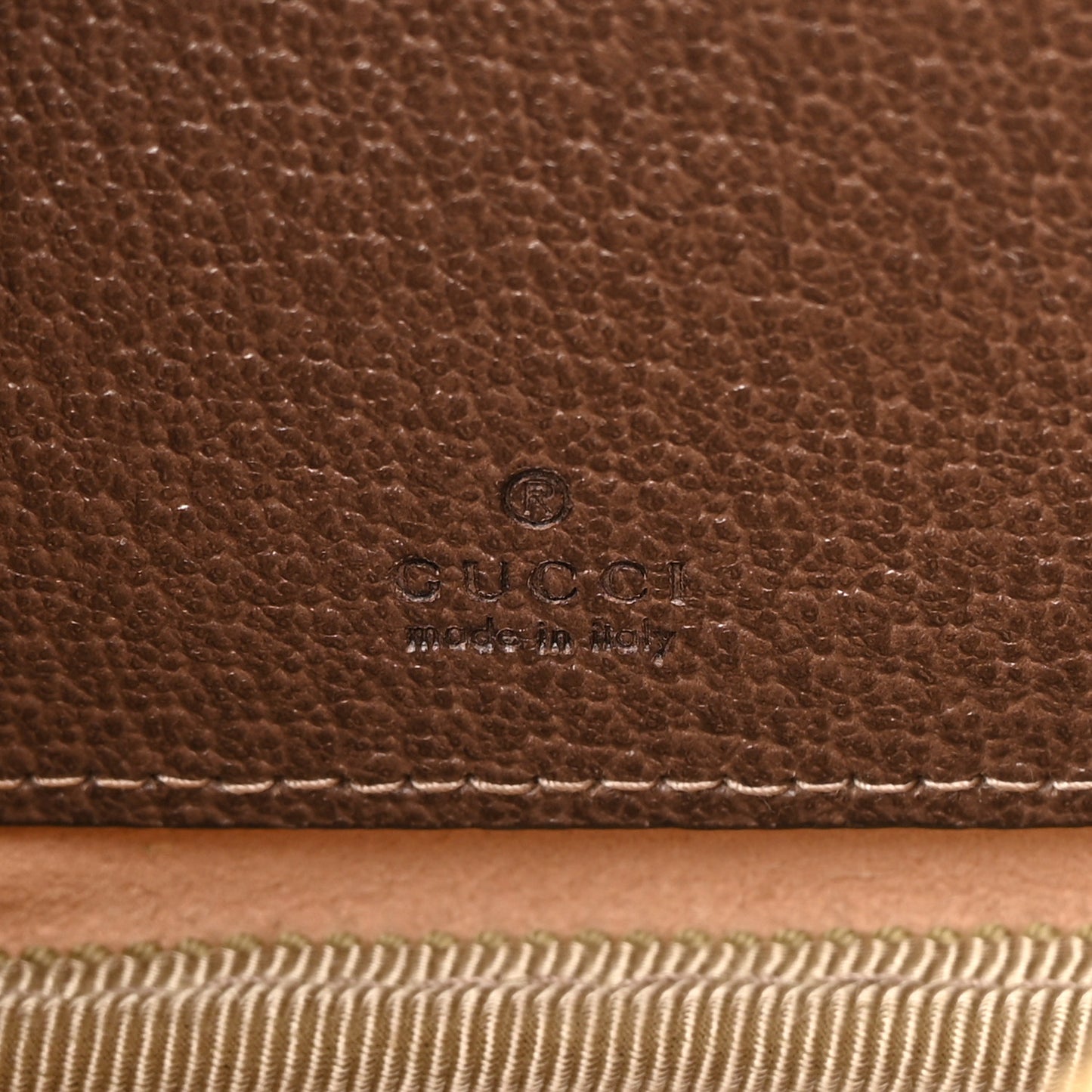 GG Supreme Monogram Ophidia Belted iPhone Case 95 38 Dark Brown