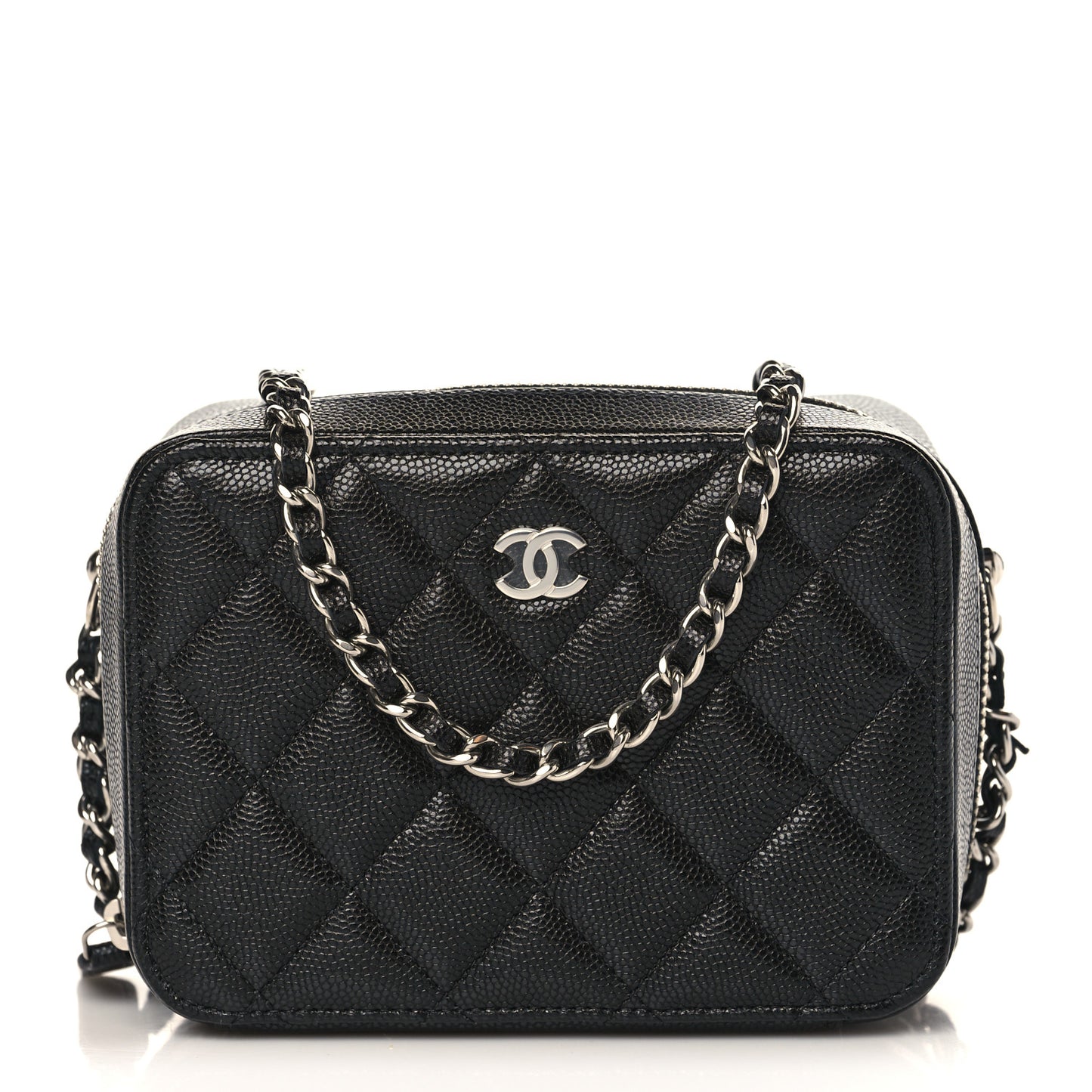 Caviar Quilted Camera Bag Black