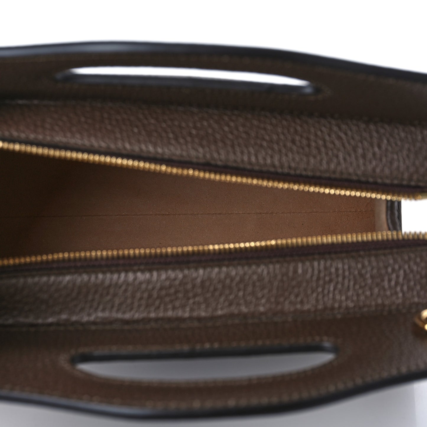 GG Supreme Monogram Textured Dollar Calfskin Web Small Ophidia Slip Handle Tote Beige Ebony New Acero