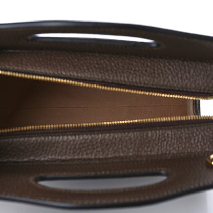 Gucci GG Supreme Monogram Textured Dollar Calfskin Web Small Ophidia Slip Handle Tote Beige Ebony New Acero 8 of 8