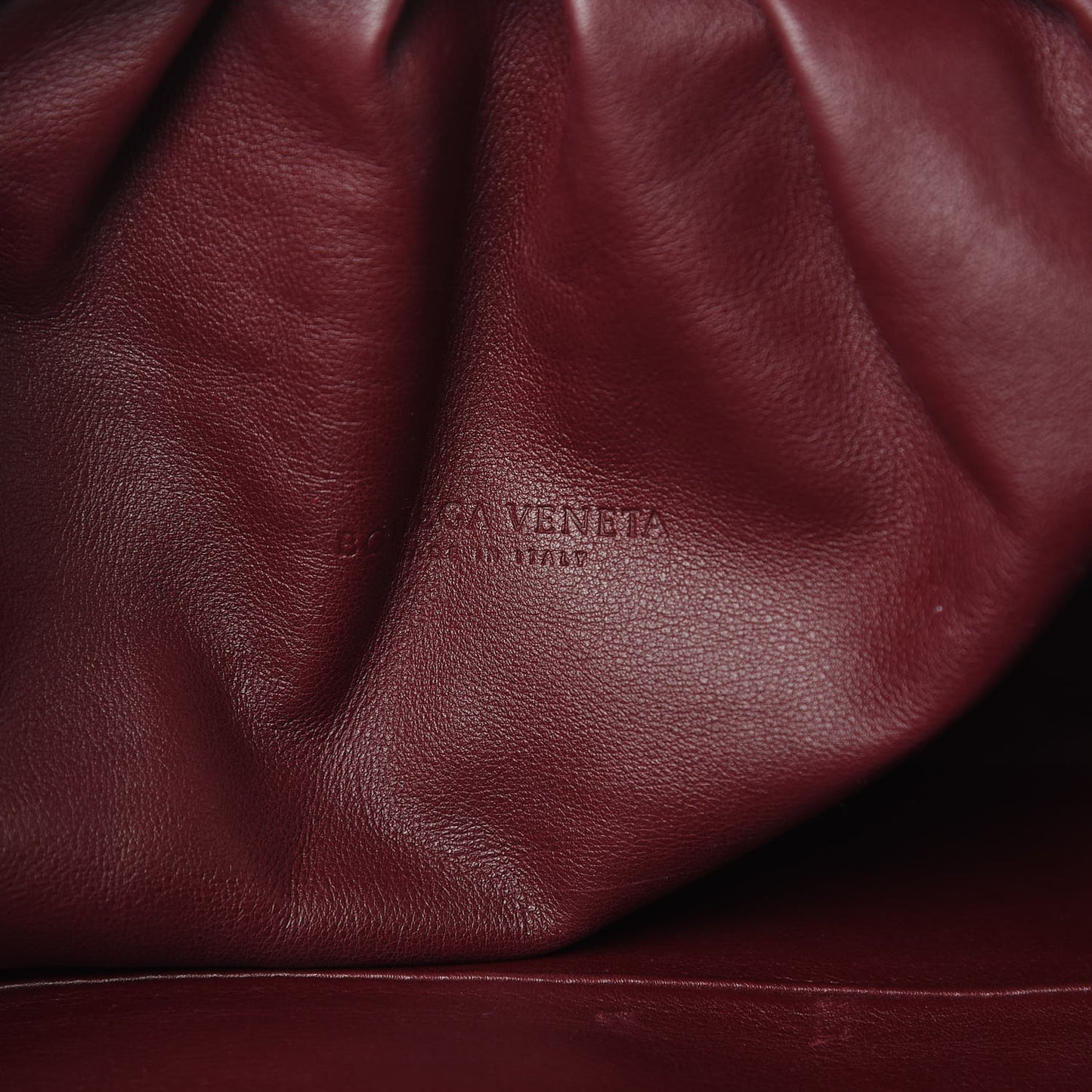 Smooth Butter Calf The Pouch Oversized Clutch Bordeaux
