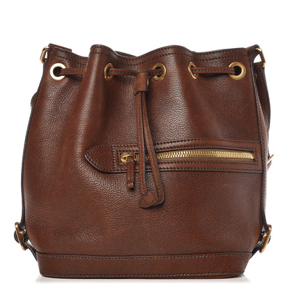Prada Vitello Daino Drawstring Bucket Brown 1 of 10