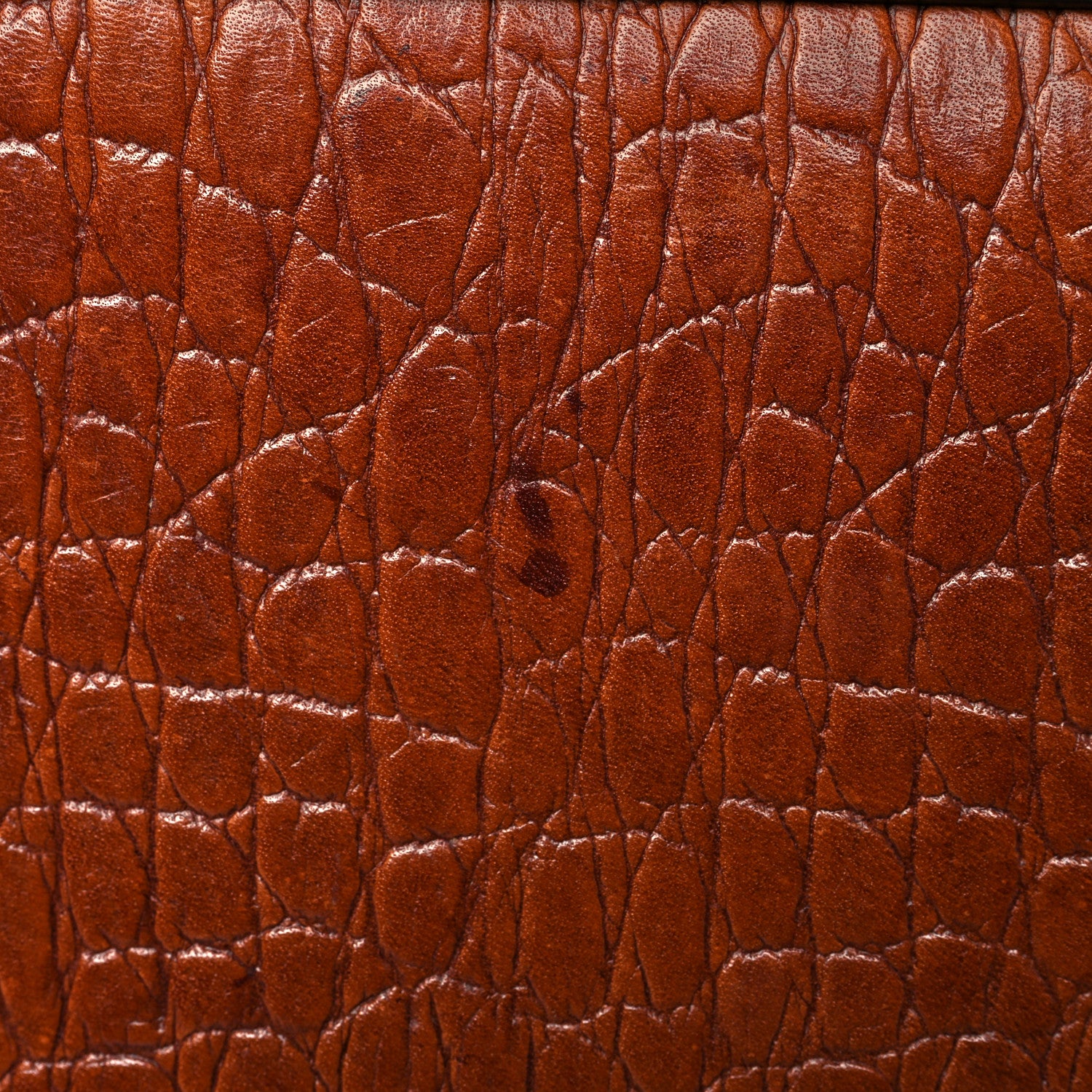 Chloe Calfskin Crocodile Embossed Medium Faye Shoulder Bag Mahogany 15 of 15