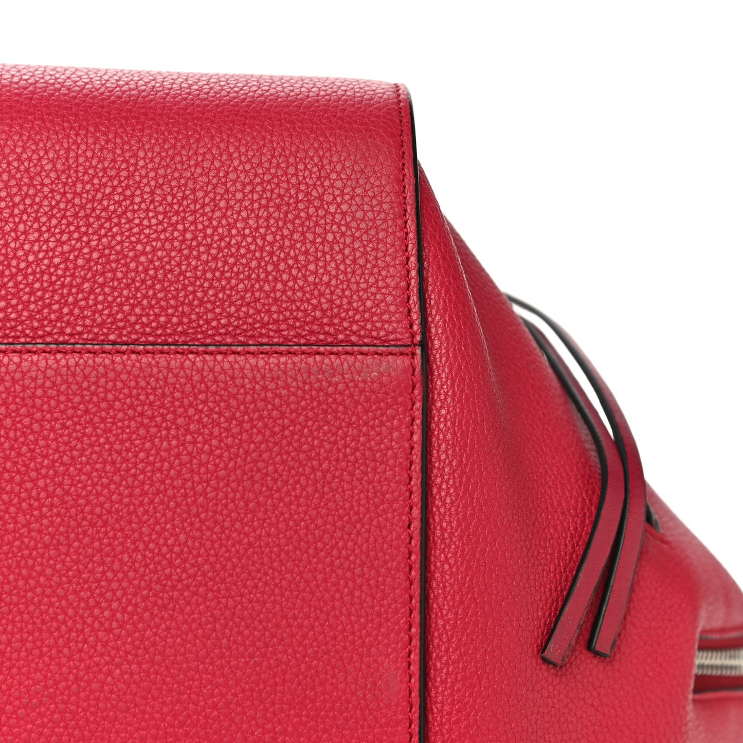 Grained Calfskin Small Hammock Shoulder Bag Raspberry