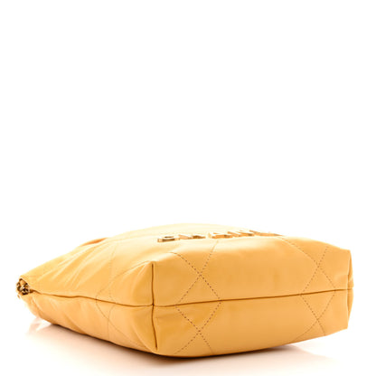 Chanel Shiny Calfskin Quilted Mini Chanel 22 Yellow 4 of 10
