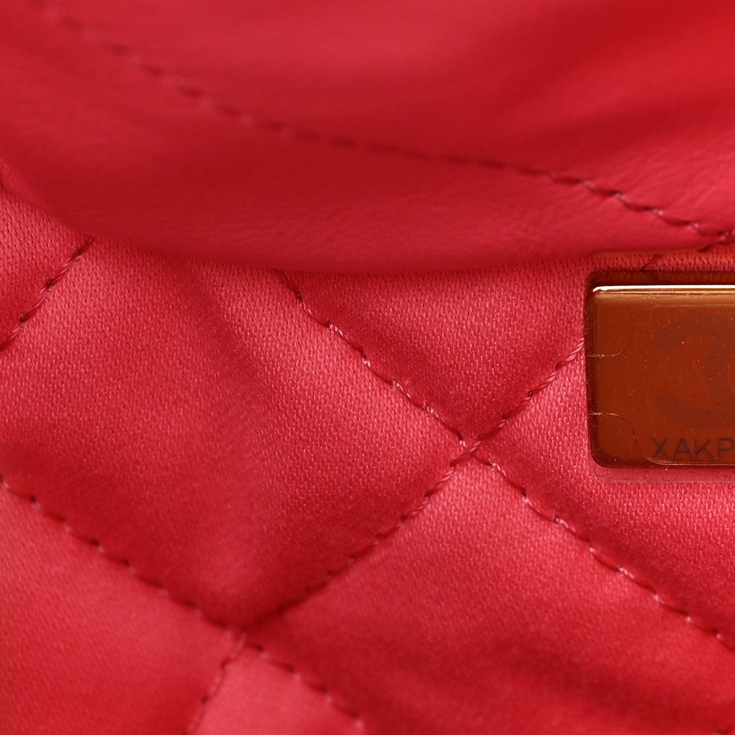 Shiny Calfskin Quilted Chanel 22 Drawstring Bag Pink