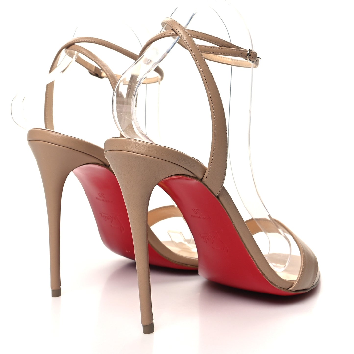 Nappa Loubi Girl 100 Sandals 39 Nude