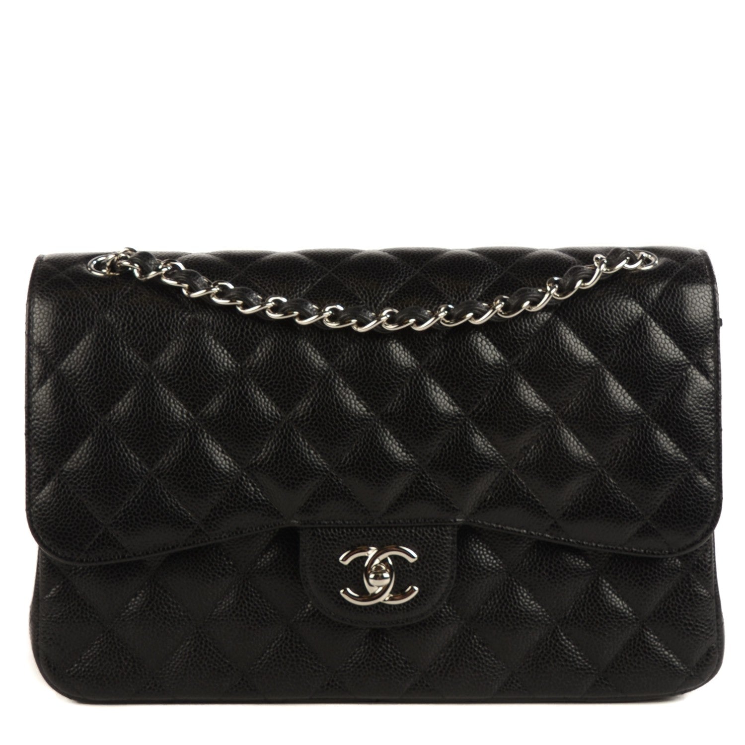 Chanel Caviar Quilted Jumbo Double Flap Black 1 of 9