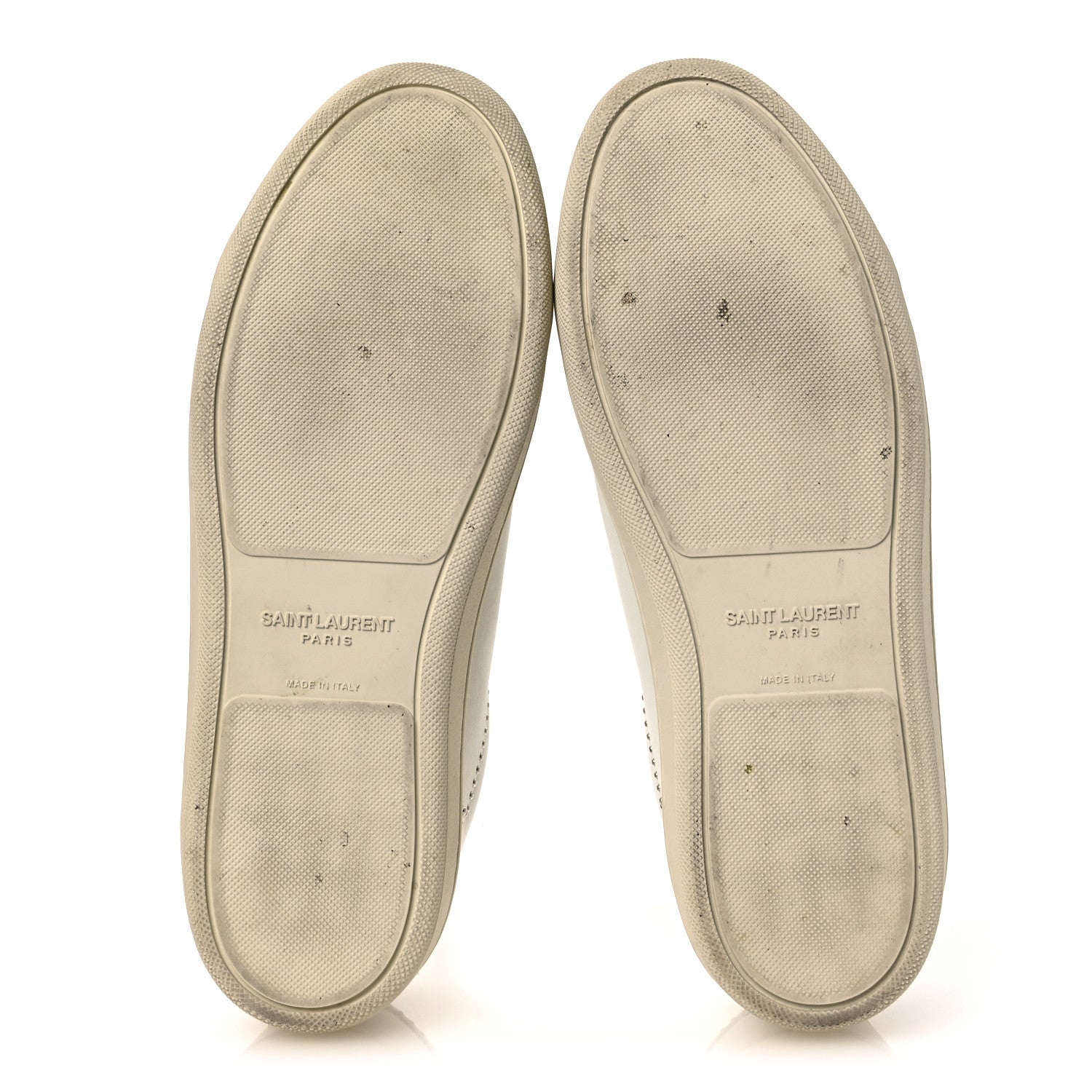 Saint Laurent Calfskin Studded SL/08 Low Top Sneakers 37.5 White 7 of 14