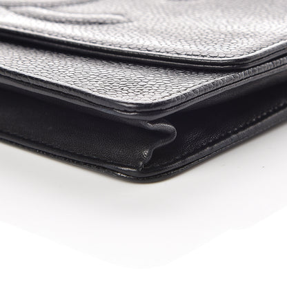 Chanel Caviar Timeless CC Wallet On Chain WOC Black 6 of 11