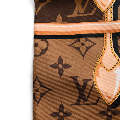 Louis Vuitton Silk Monogram Confidential Bandeau Brown 5 of 6
