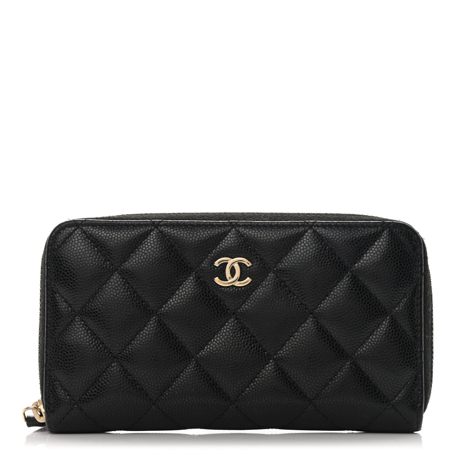 Chanel Caviar Quilted Medium Zip Around Wallet Black 1 of 8