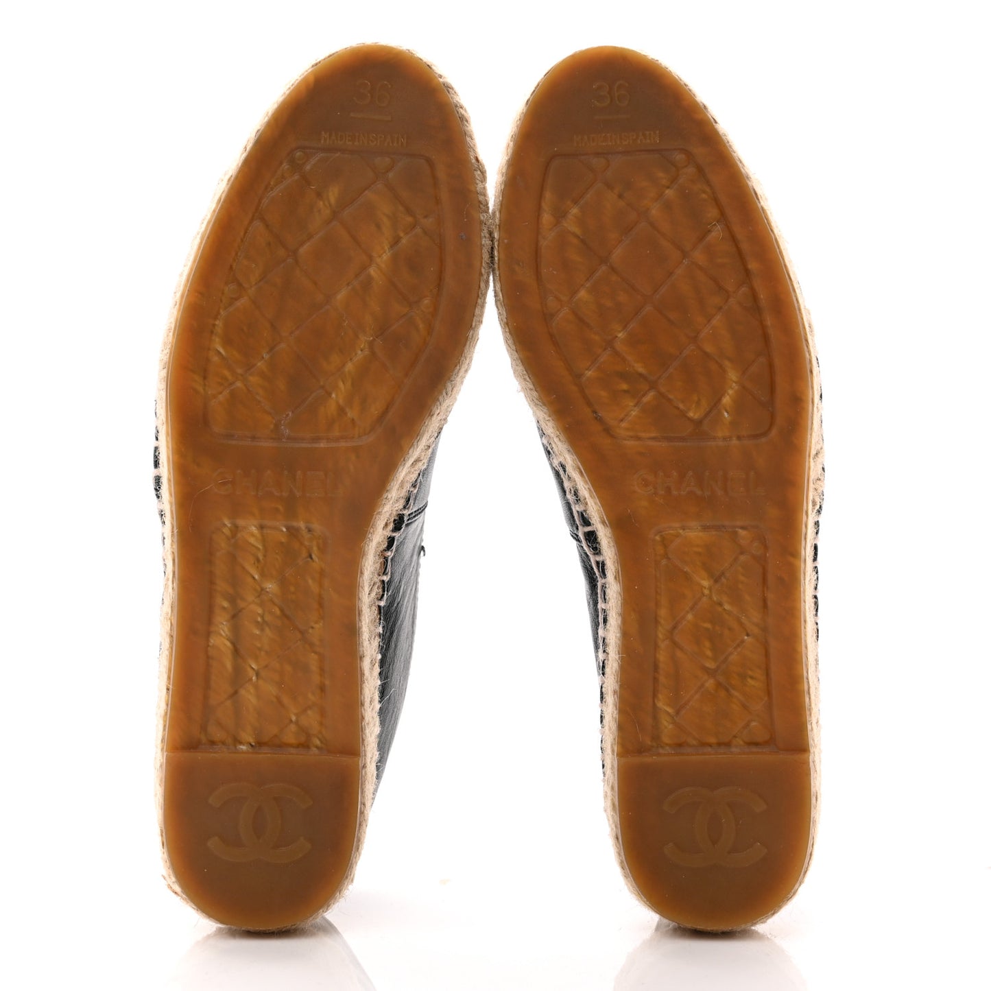 Lambskin CC Espadrilles 36 Black