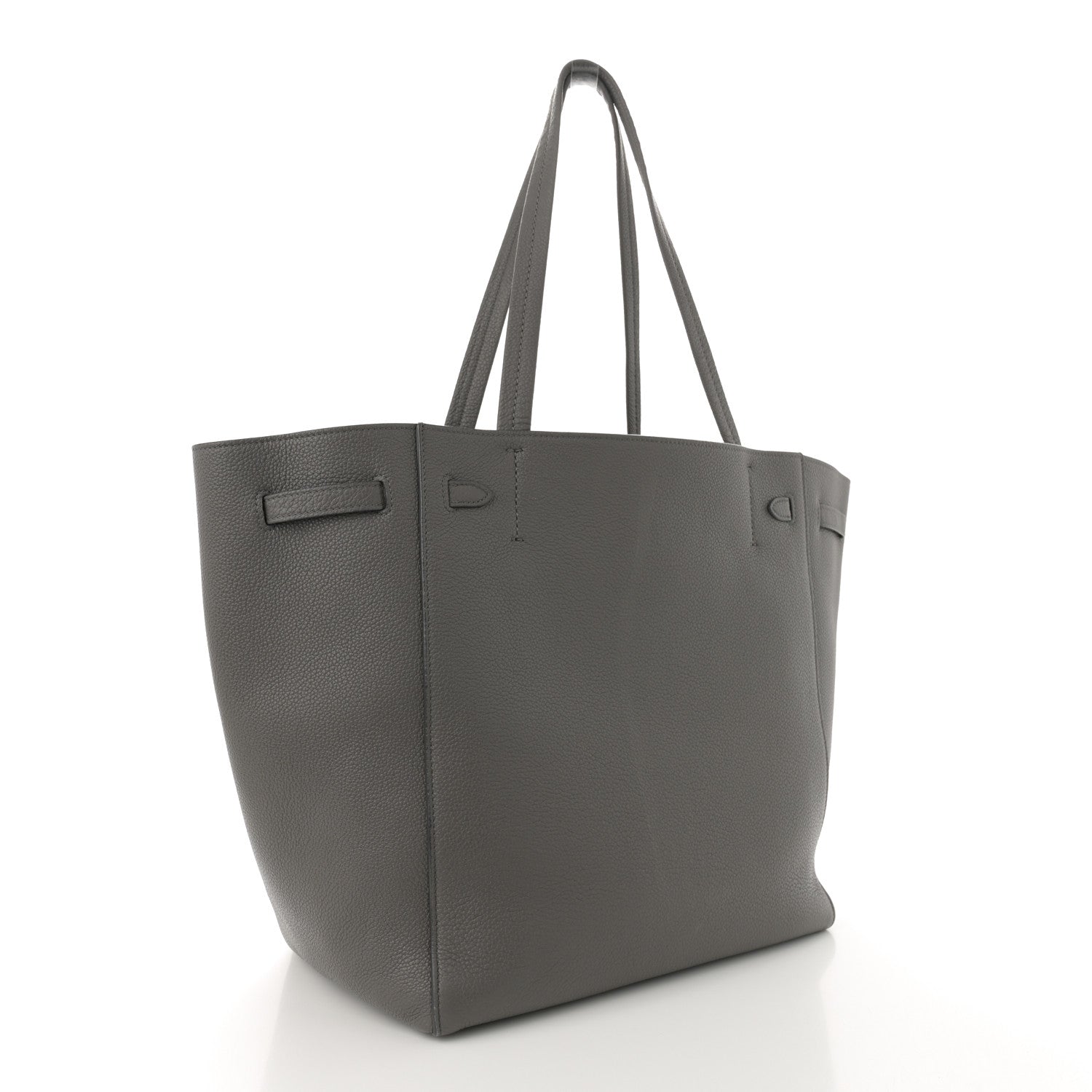 Celine Soft Grained Calfskin Small Belt Cabas Phantom Medium Grey 3 of 16