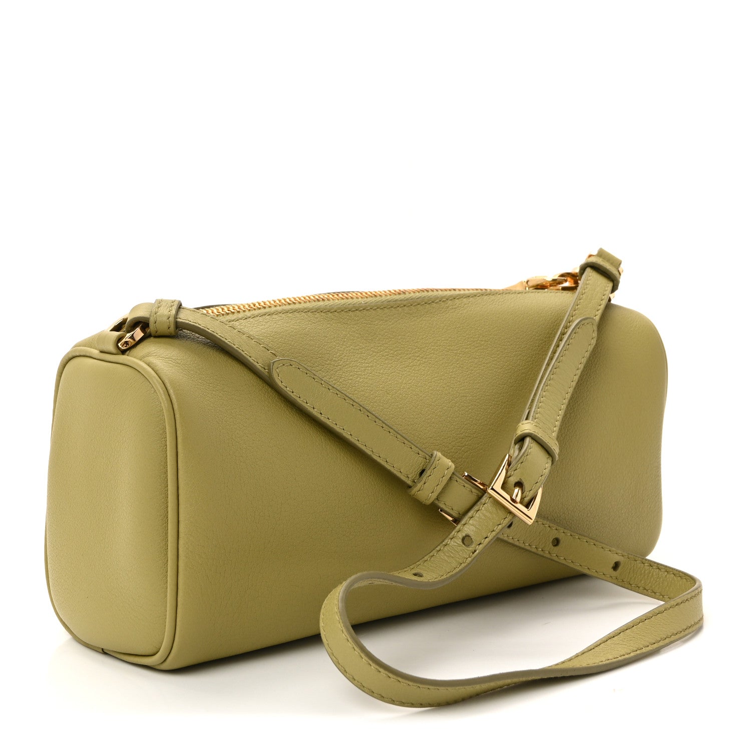 Prada Calfskin Triangle Pouch Shoulder Bag Pistachio Green 3 of 9