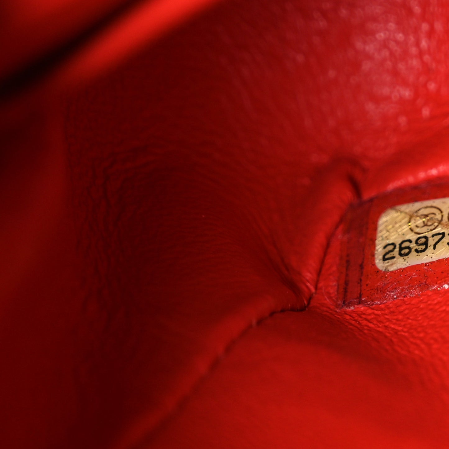 Lambskin Quilted Mini Rectangular Flap Red