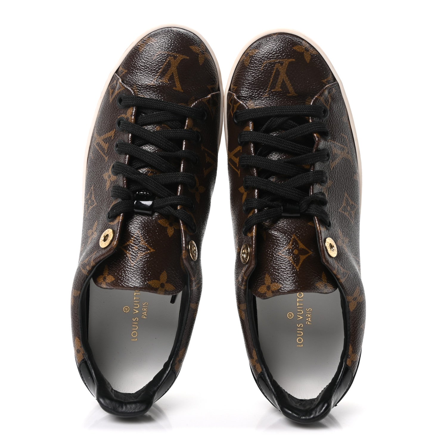 Louis Vuitton Patent Monogram Frontrow Sneakers 38 2 of 10