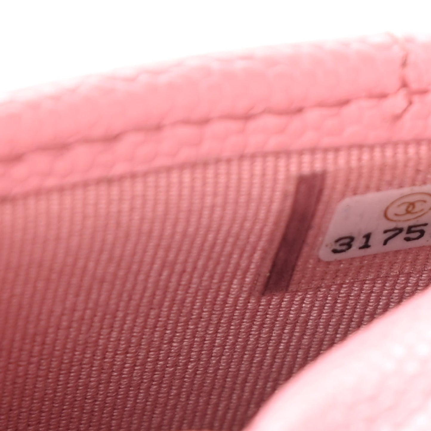 Caviar Quilted Compact Zipped Wallet Pink