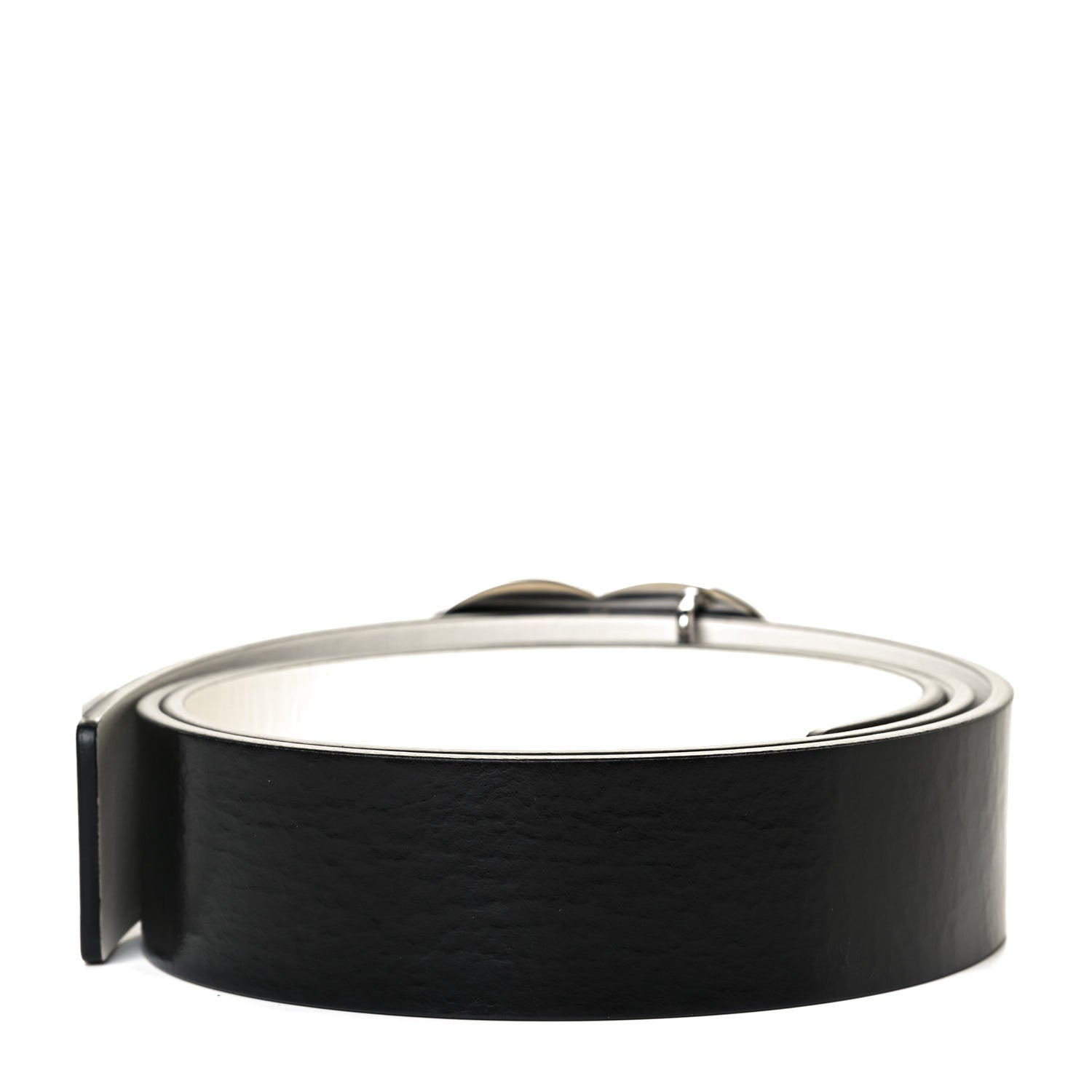 Chanel Calfskin CC Reversible Belt 85 Black White 4 of 8
