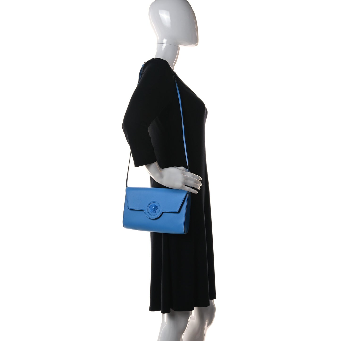 Vitello Medusa Clutch Bag Blue