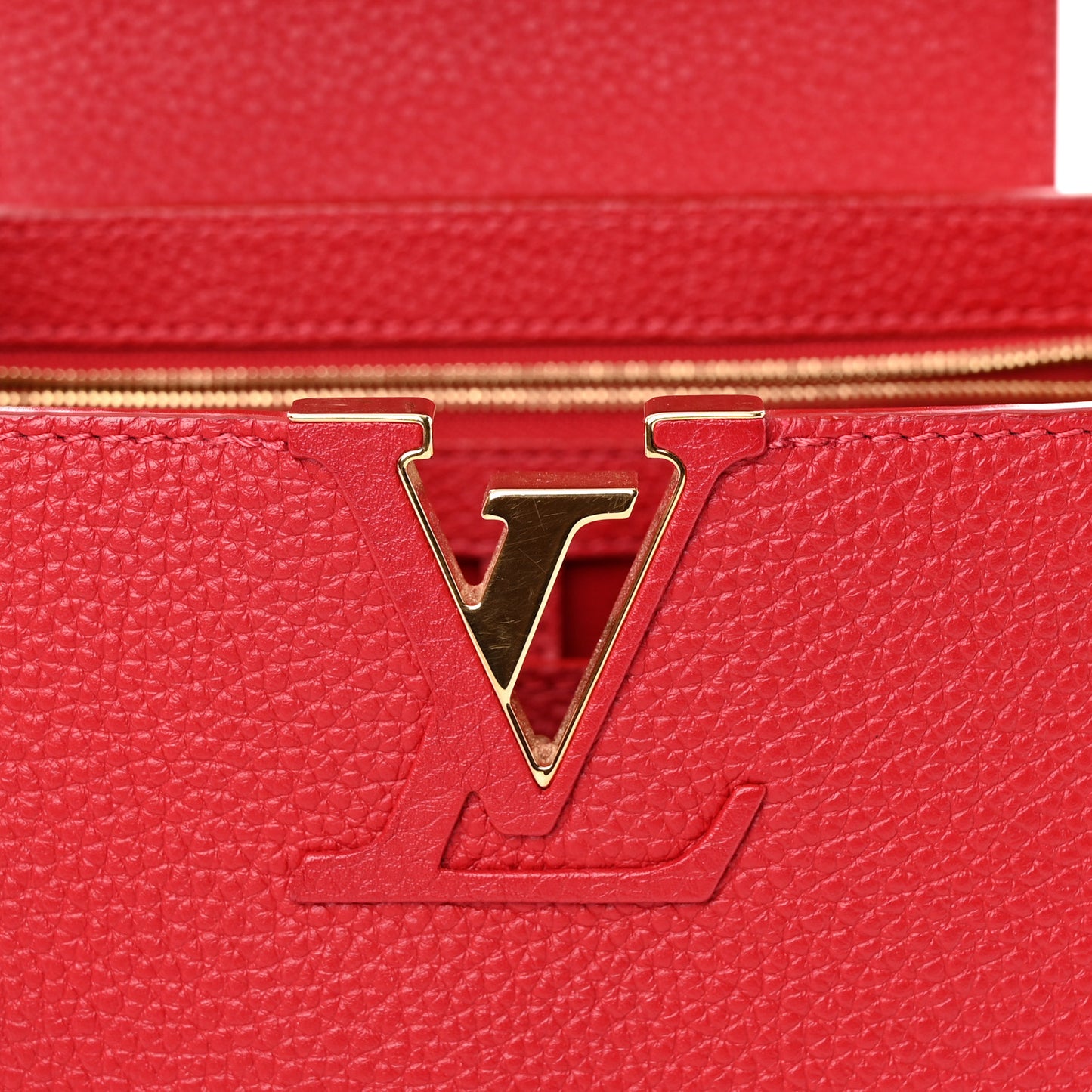Taurillon Capucines PM Scarlet