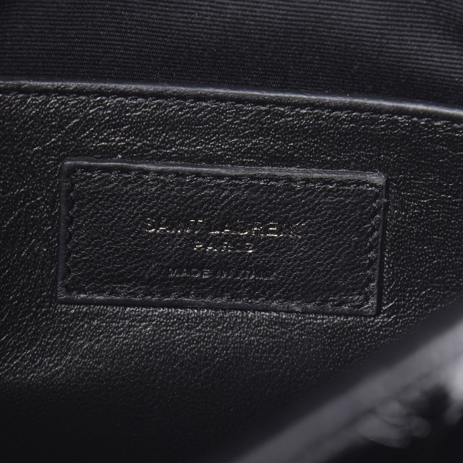 Saint Laurent Crinkled Calfskin Matelasse Monogram Baby Niki Chain Satchel Black 6 of 11