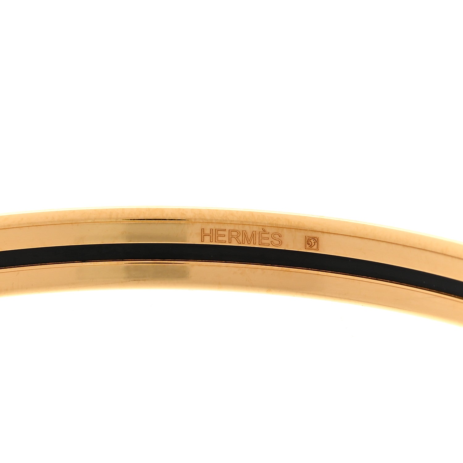 Hermes Enamel Uni Bangle 62 Rose Candeur 4 of 6